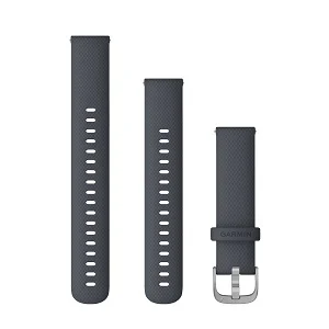 Quick Release 18mm 岩石蓝硅胶表带（银色表扣）