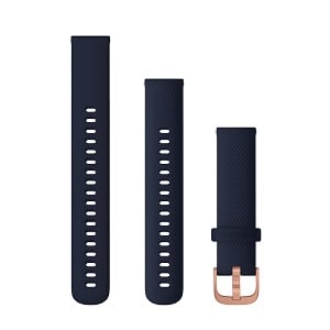 Quick Release 18mm 海军蓝硅胶表带（玫瑰金表扣）